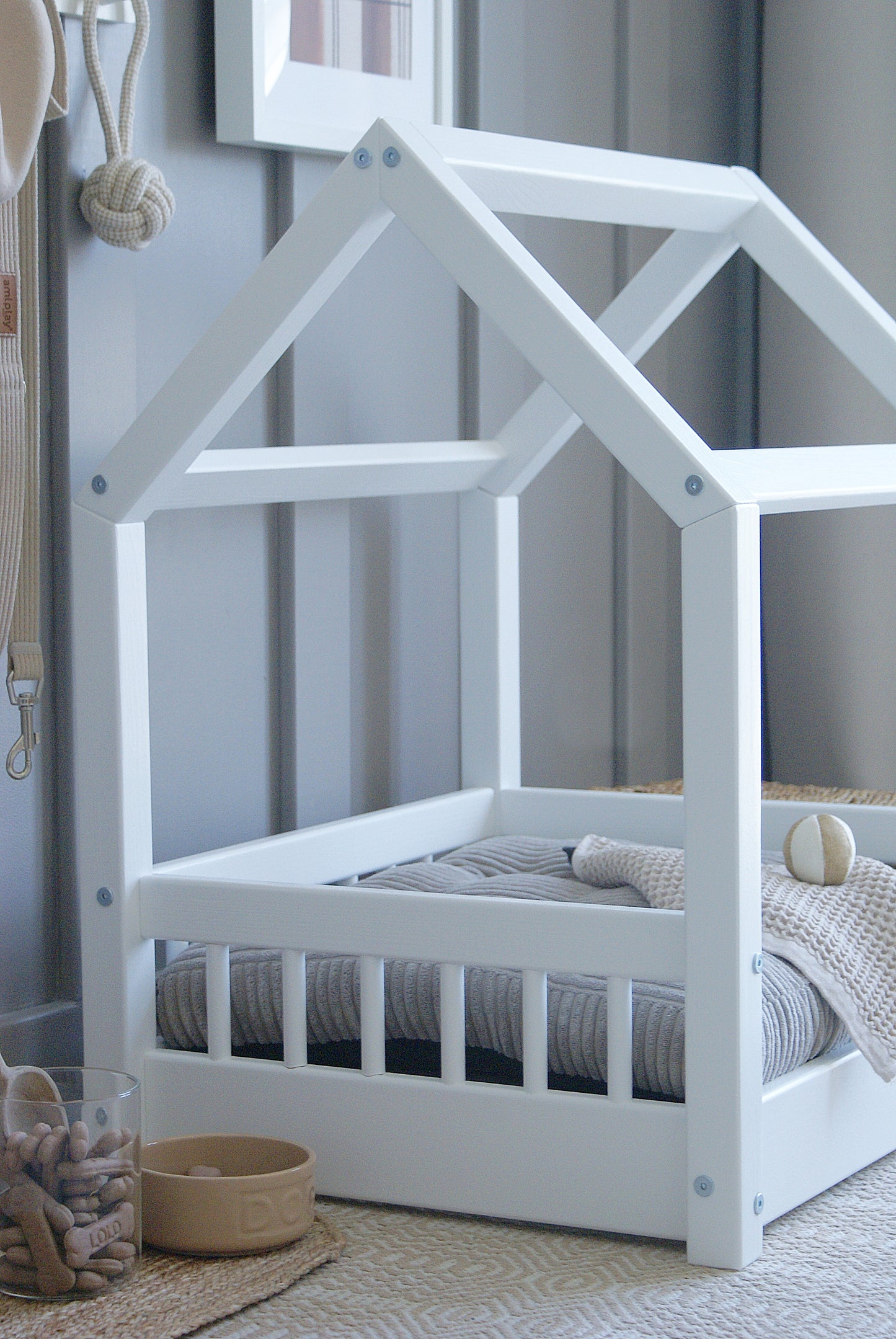 Furry Hus Hundeseng Hvid