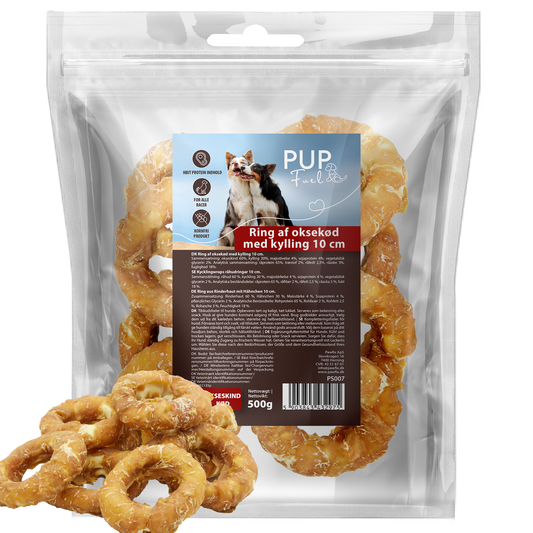 PupFuel Ring af oksekød med kylling – 10 cm (500 gram)