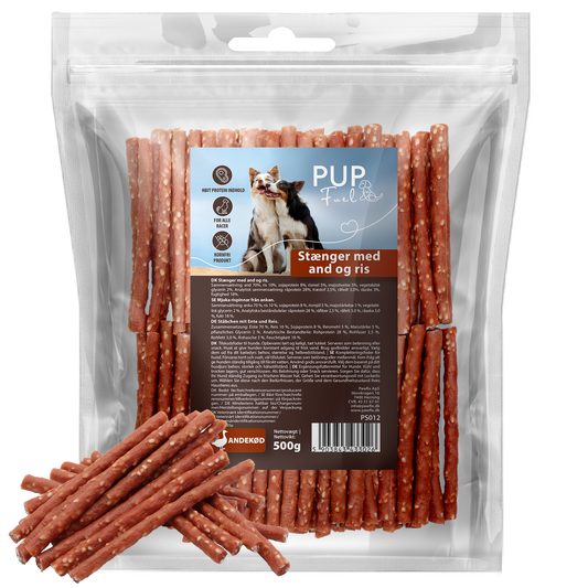 PupFuel Andestænger med ris 500 gram