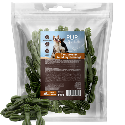Pupfuel – dentalstick med myntesmag 500 gram