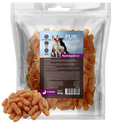 PupFuel – Kaninpølser 500 gram