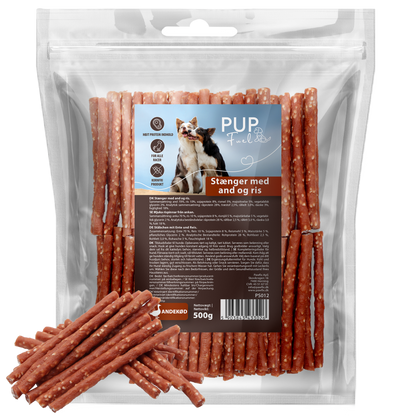PupFuel – Andestænger med ris 500 gram